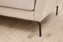 Atelier Del Sofa Sofá de 3 Plazas Crema 214x90x84 cm Tapizado Poliéster Patas Metálicas